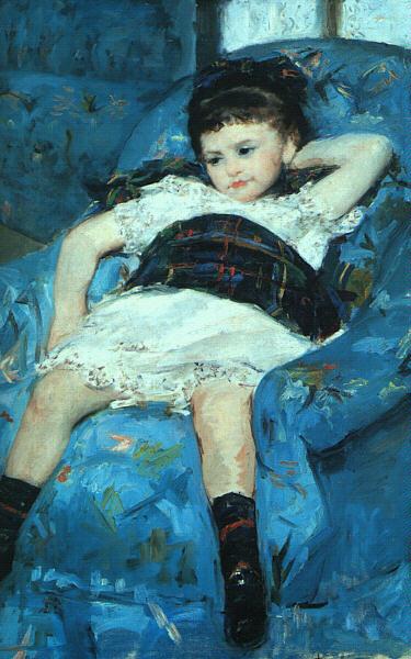 Mary Cassatt Little Girl in a Blue Armchair Germany oil painting art